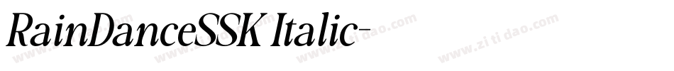 RainDanceSSK Italic字体转换
